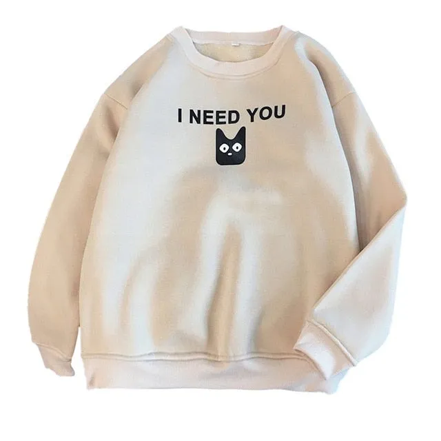 Uefezo Women Hoodies Oversized Print Kangaroo Pocket Sweatshirts Hooded 2020 Autumn Harajuku Casual Korean Pullovers Tops