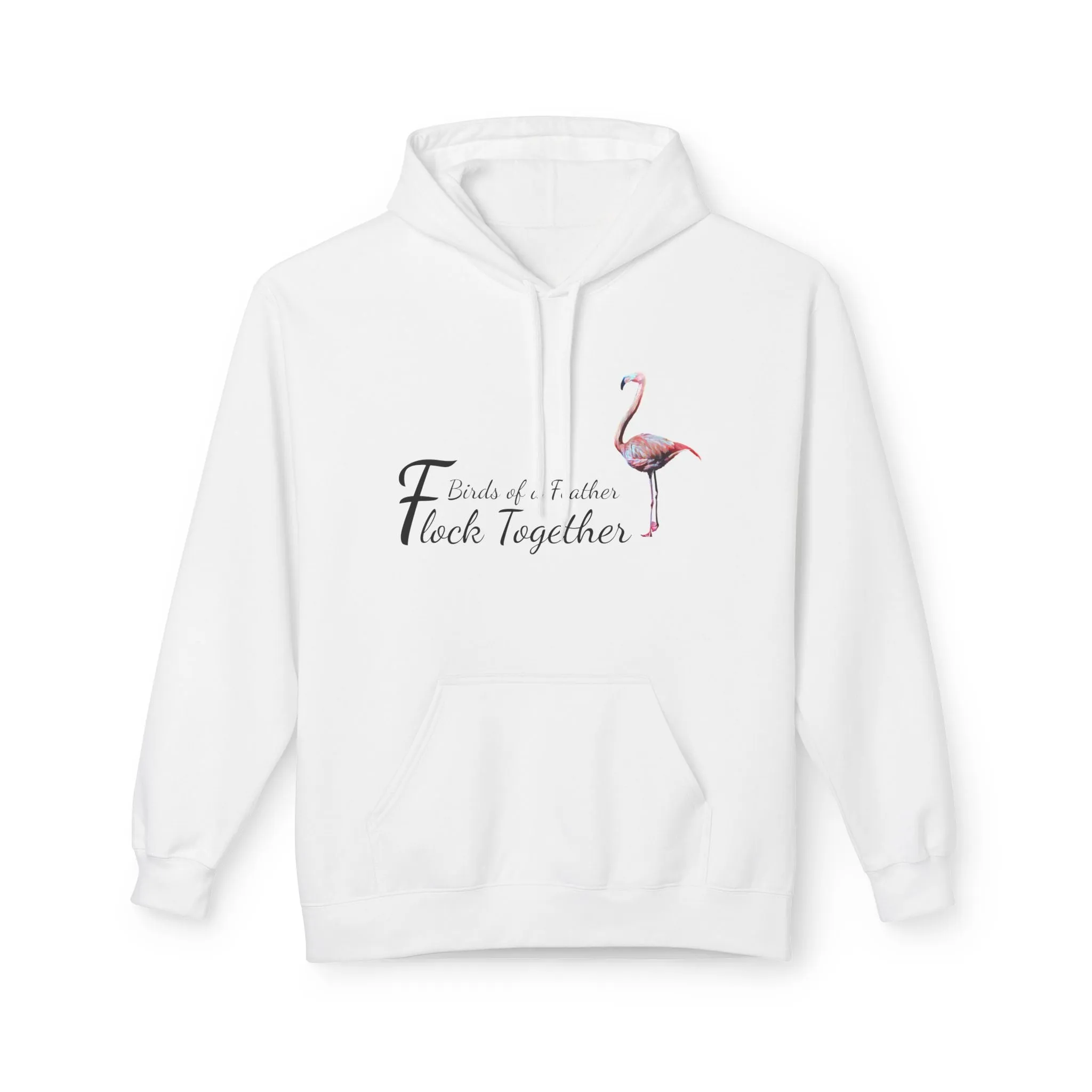 Unisex Midweight Softstyle Fleece Hoodie, "Birds of a Feather Flock Together", Beachwalker Club Collection