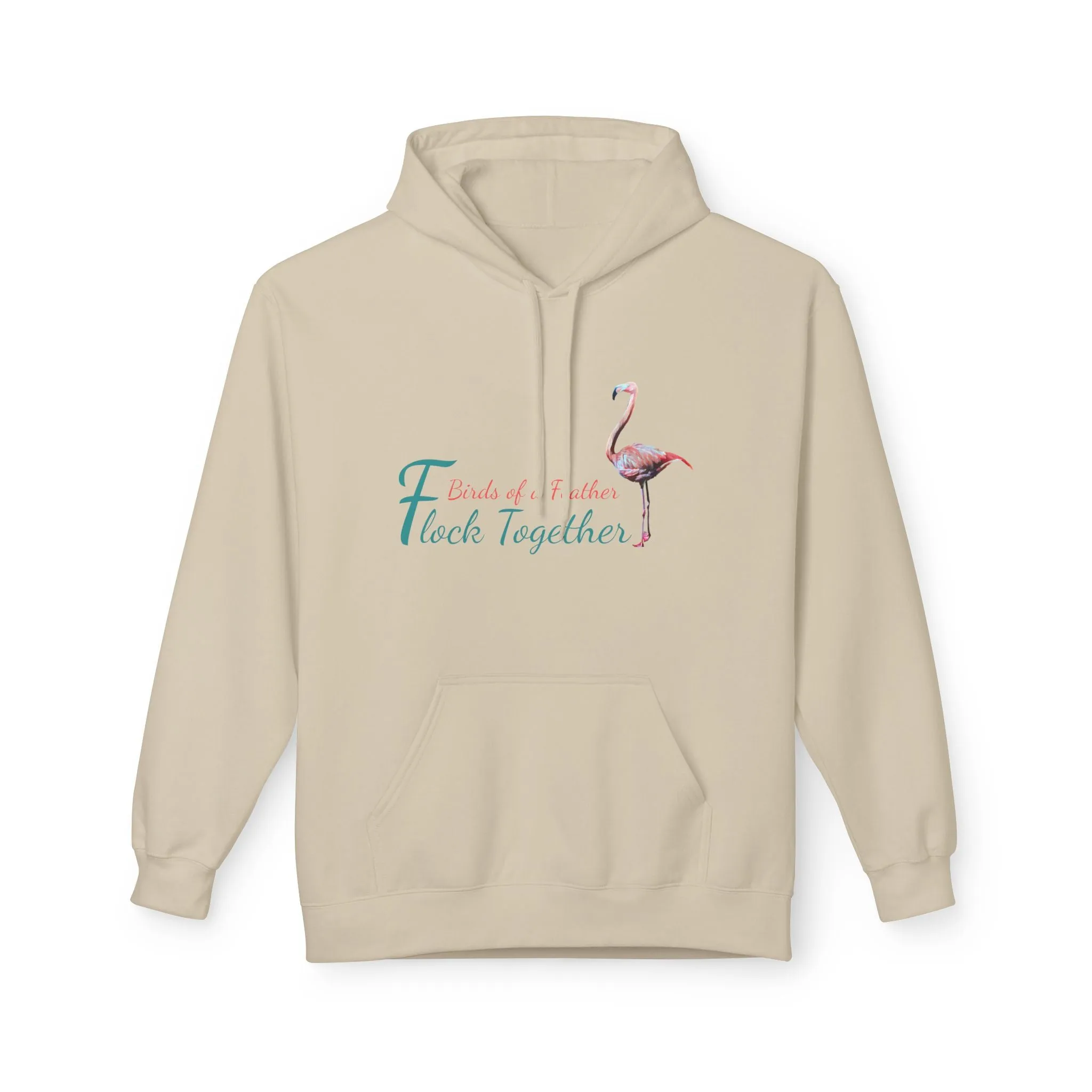 Unisex Midweight Softstyle Fleece Hoodie, "Birds of a Feather Flock Together", Beachwalker Club Collection