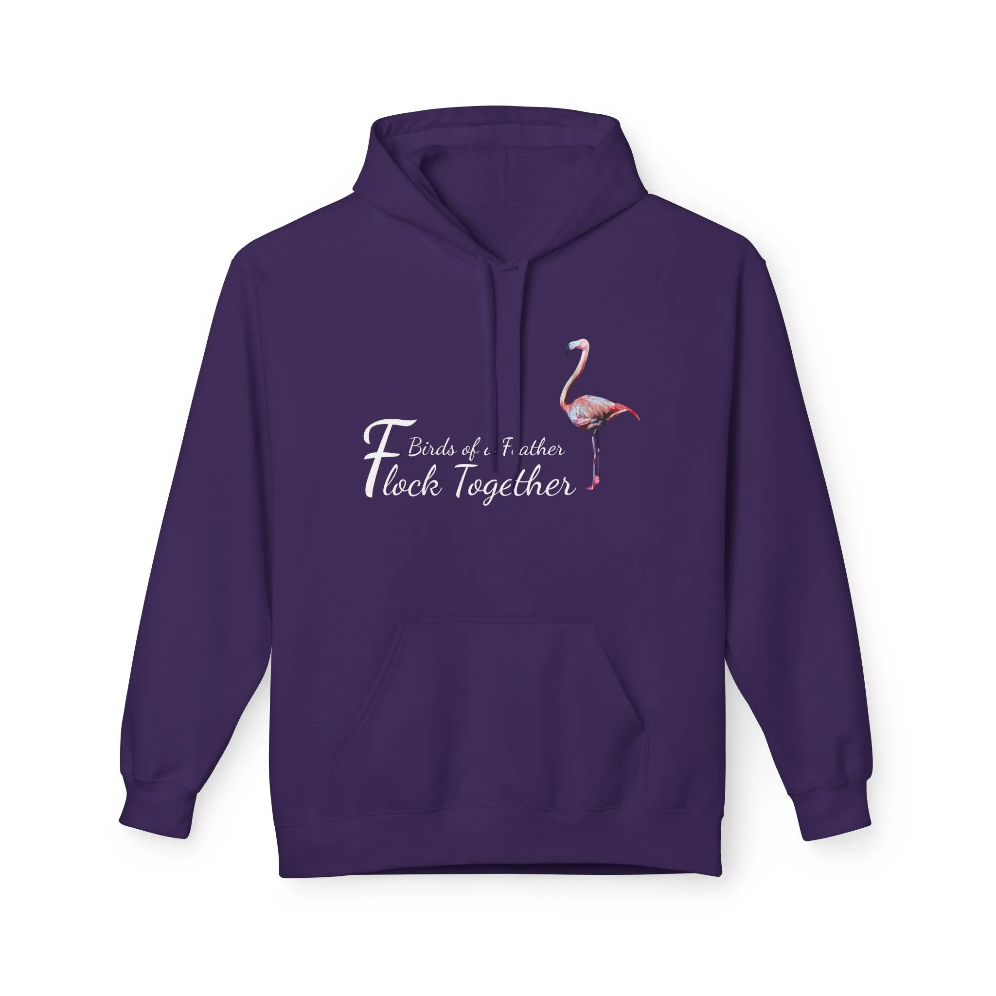 Unisex Midweight Softstyle Fleece Hoodie, "Birds of a Feather Flock Together", Beachwalker Club Collection