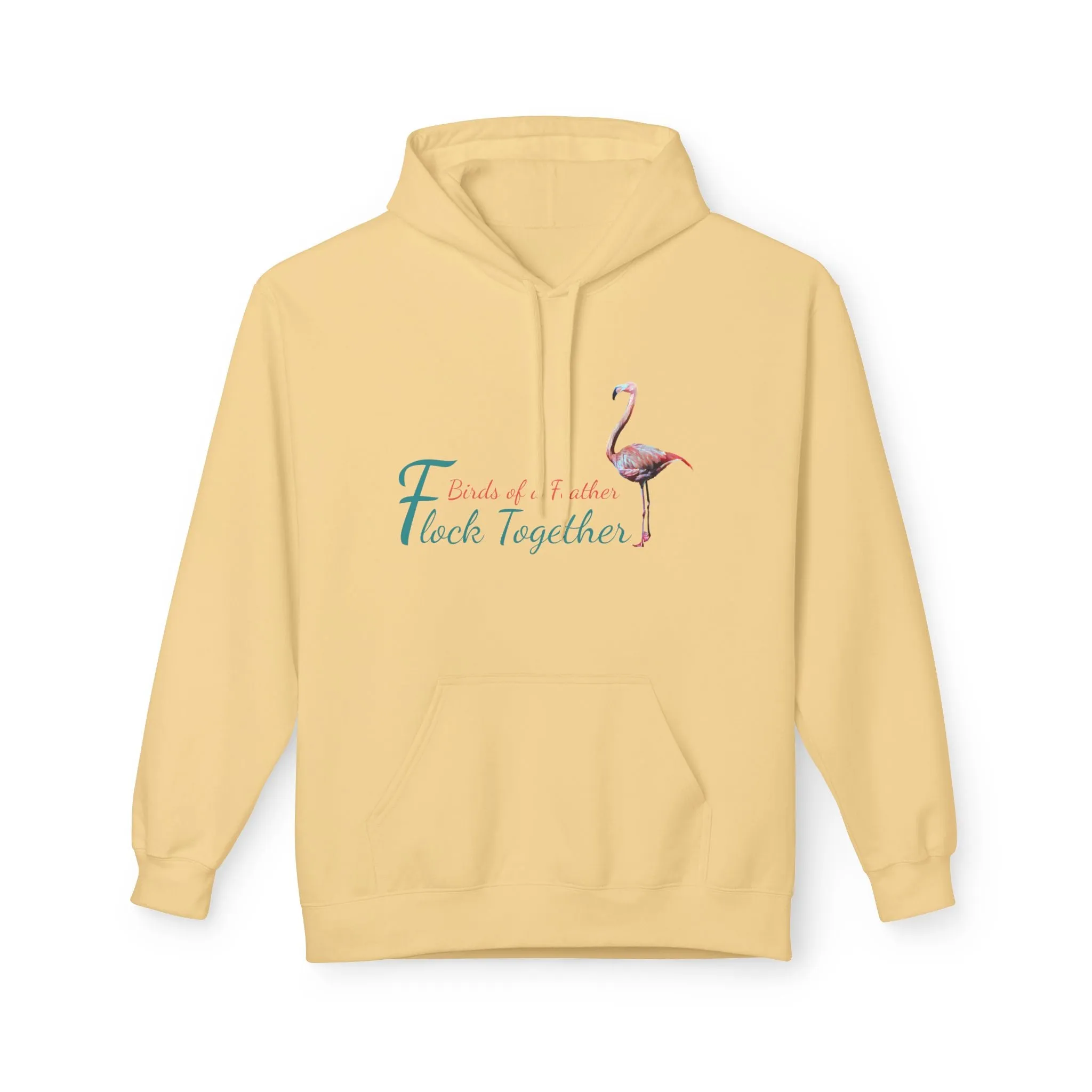 Unisex Midweight Softstyle Fleece Hoodie, "Birds of a Feather Flock Together", Beachwalker Club Collection