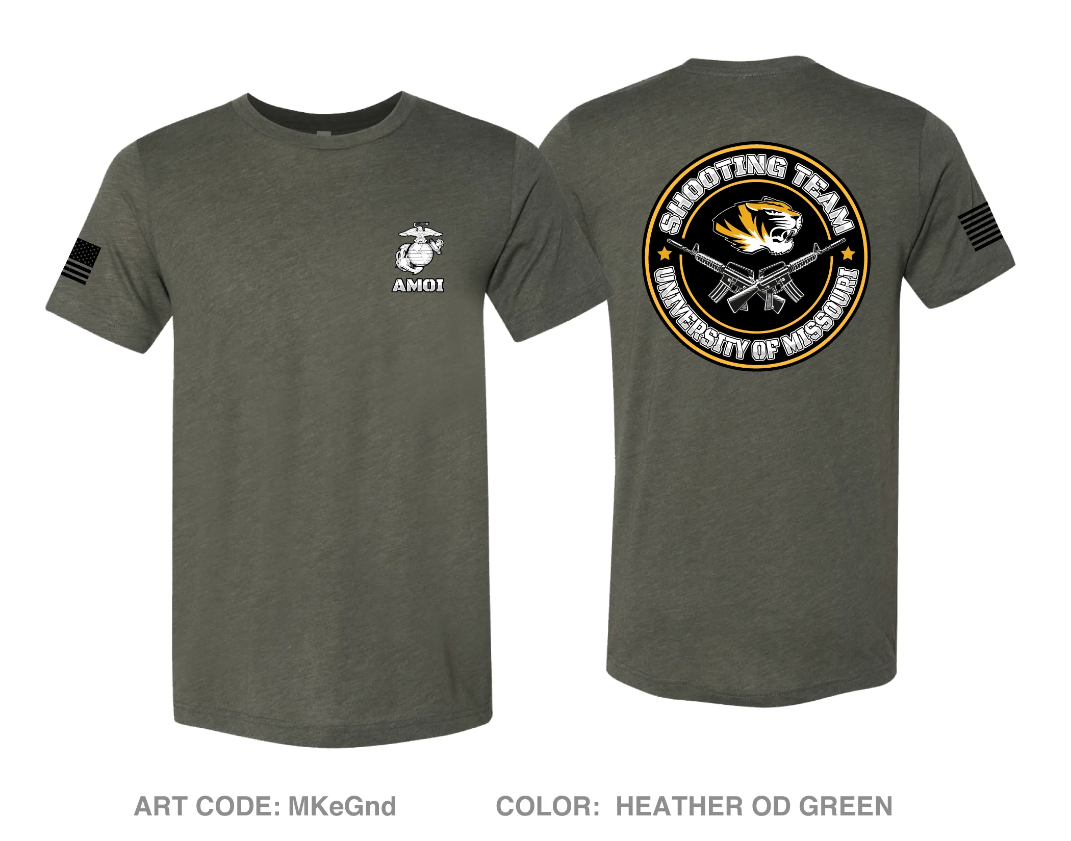 University of Missouri NROTC Comfort Unisex Triblend SS Tee - MKeGnd