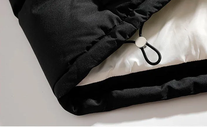 Versatile Striped Water-resistant Puffer Jacket