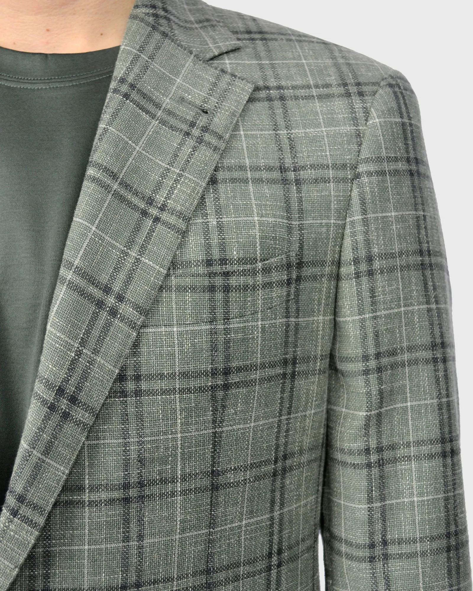 VINCENT & FRANKS VFFJQ850GR OLIVE CHECK JACKET