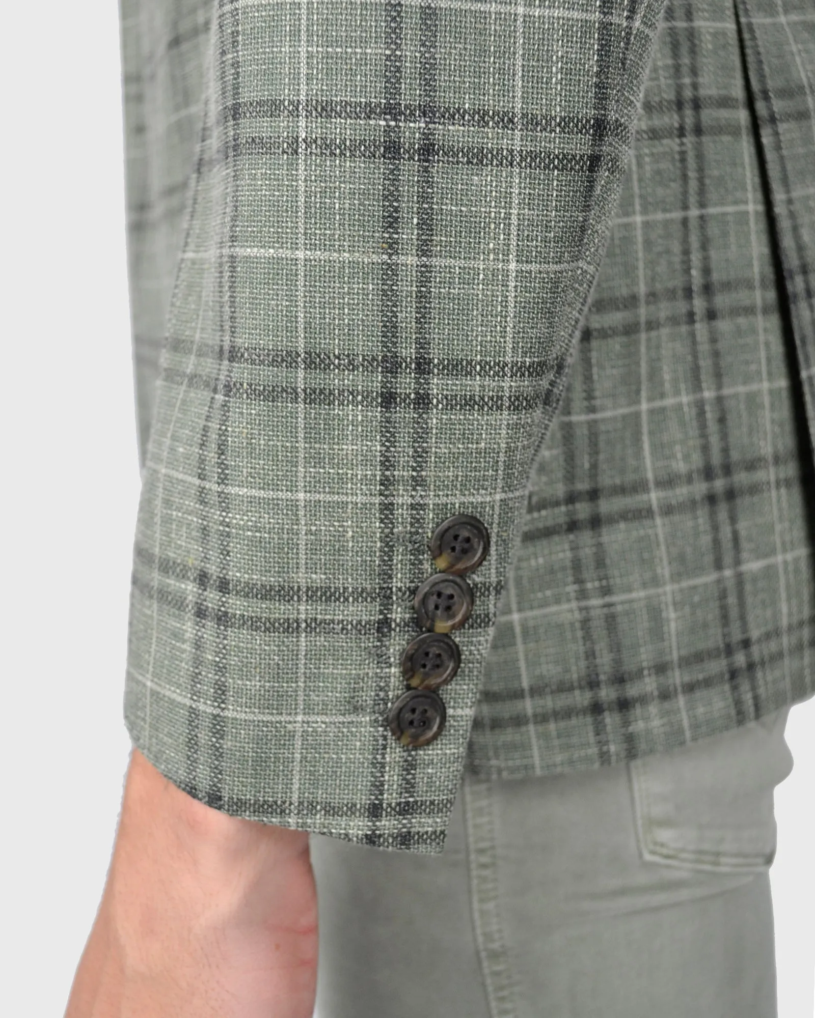 VINCENT & FRANKS VFFJQ850GR OLIVE CHECK JACKET