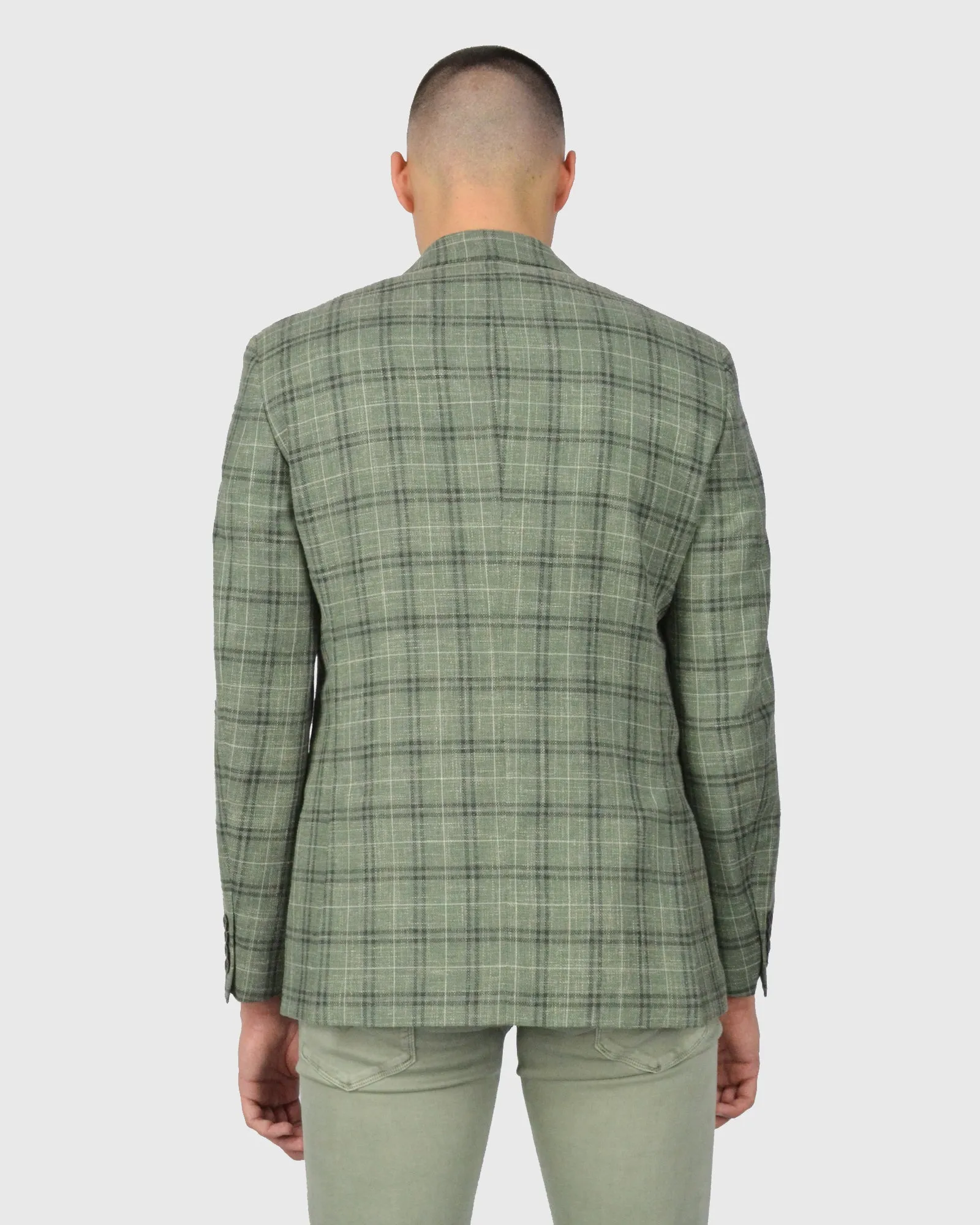 VINCENT & FRANKS VFFJQ850GR OLIVE CHECK JACKET