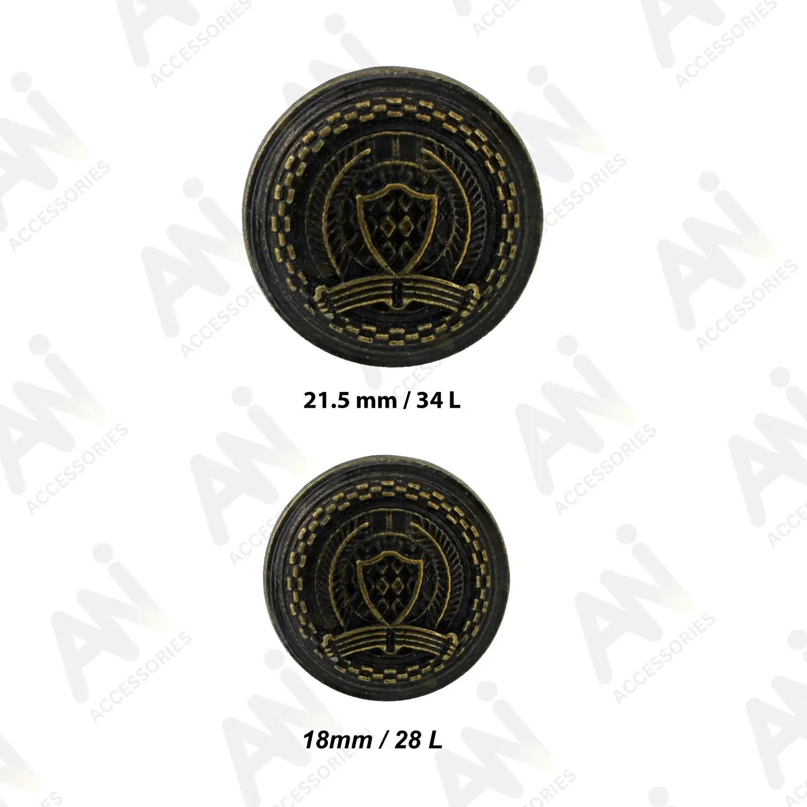 Vintage-Style Button for Clothing and Accessories