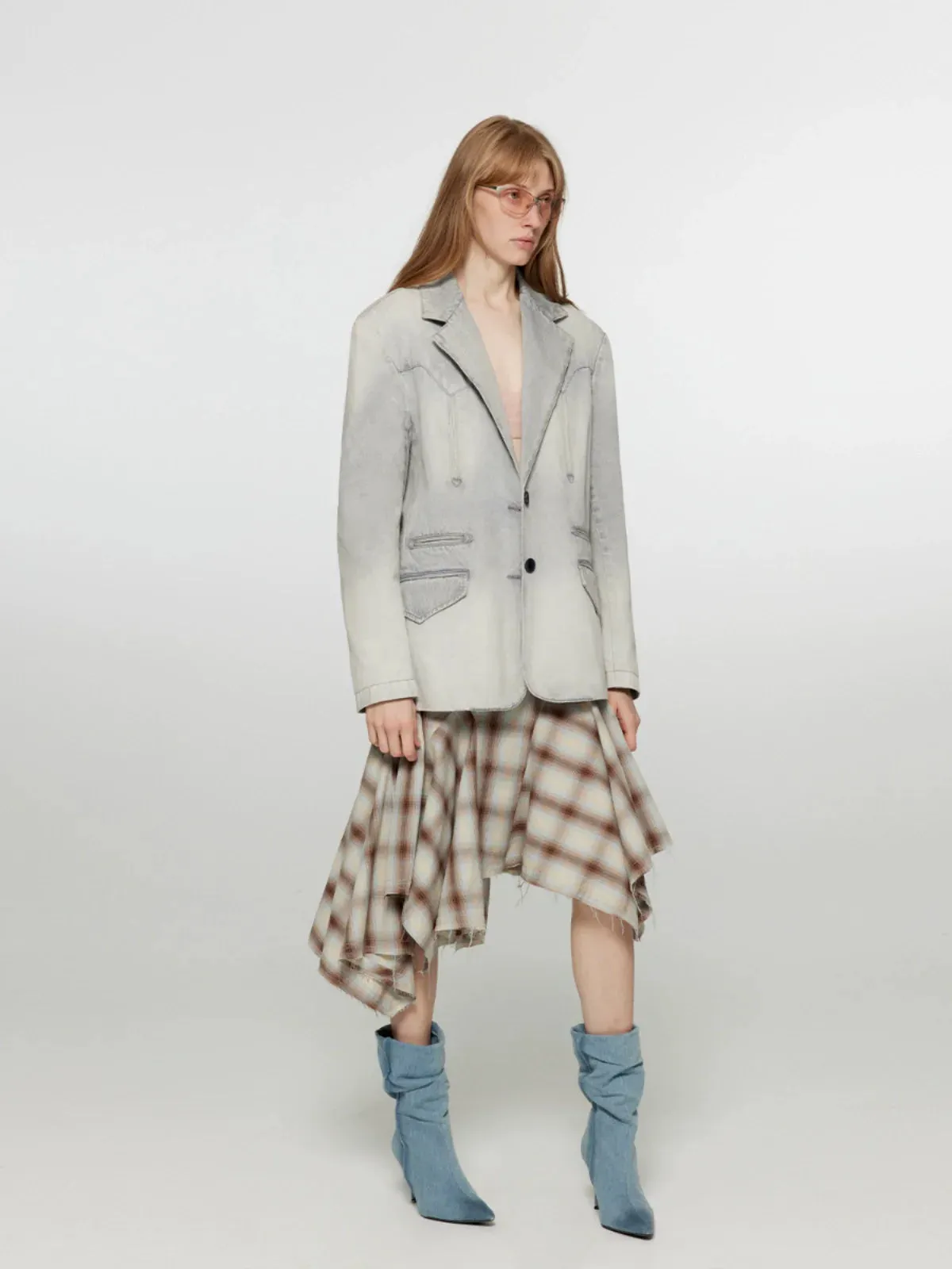 Vintage Wash Denim Suit