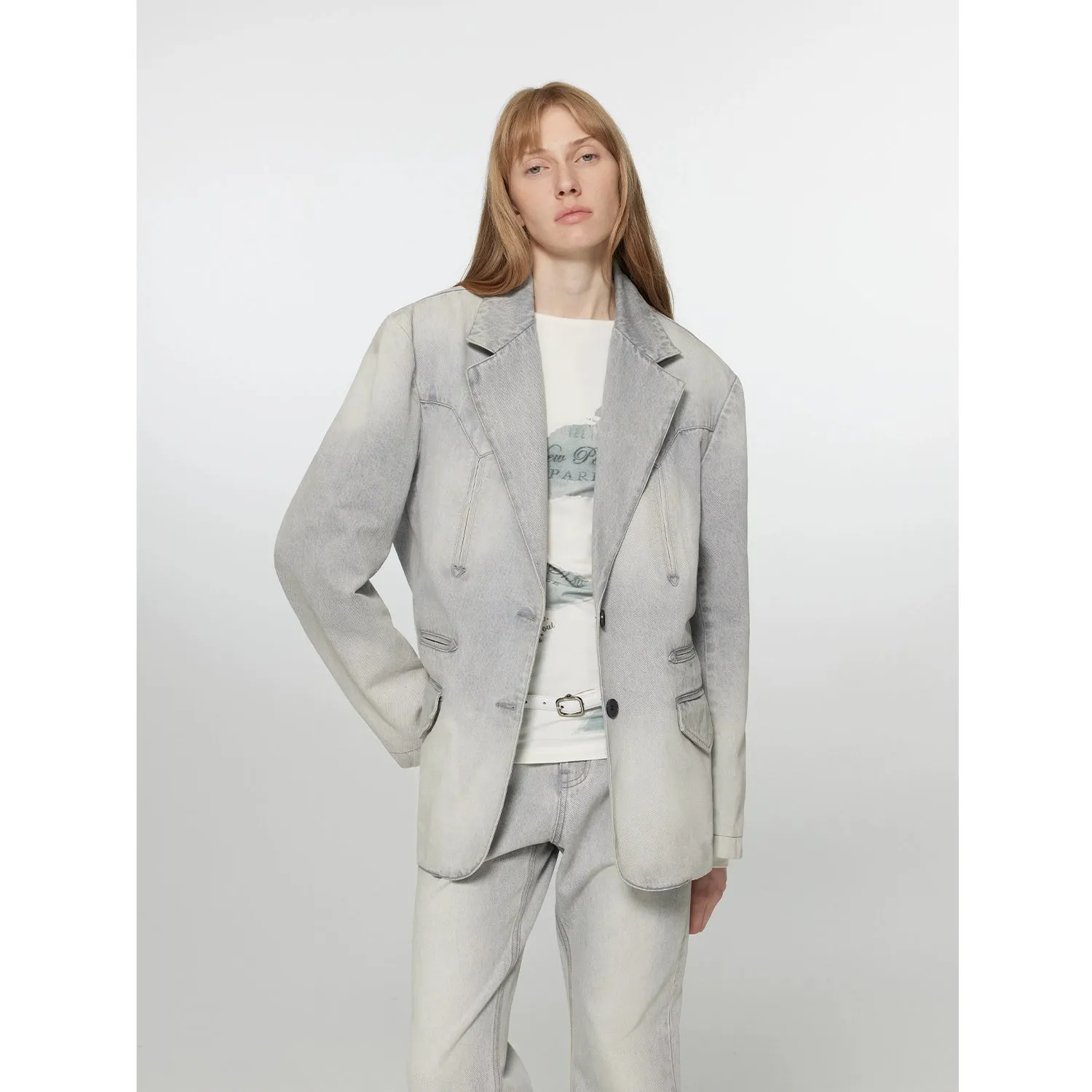 Vintage Wash Denim Suit