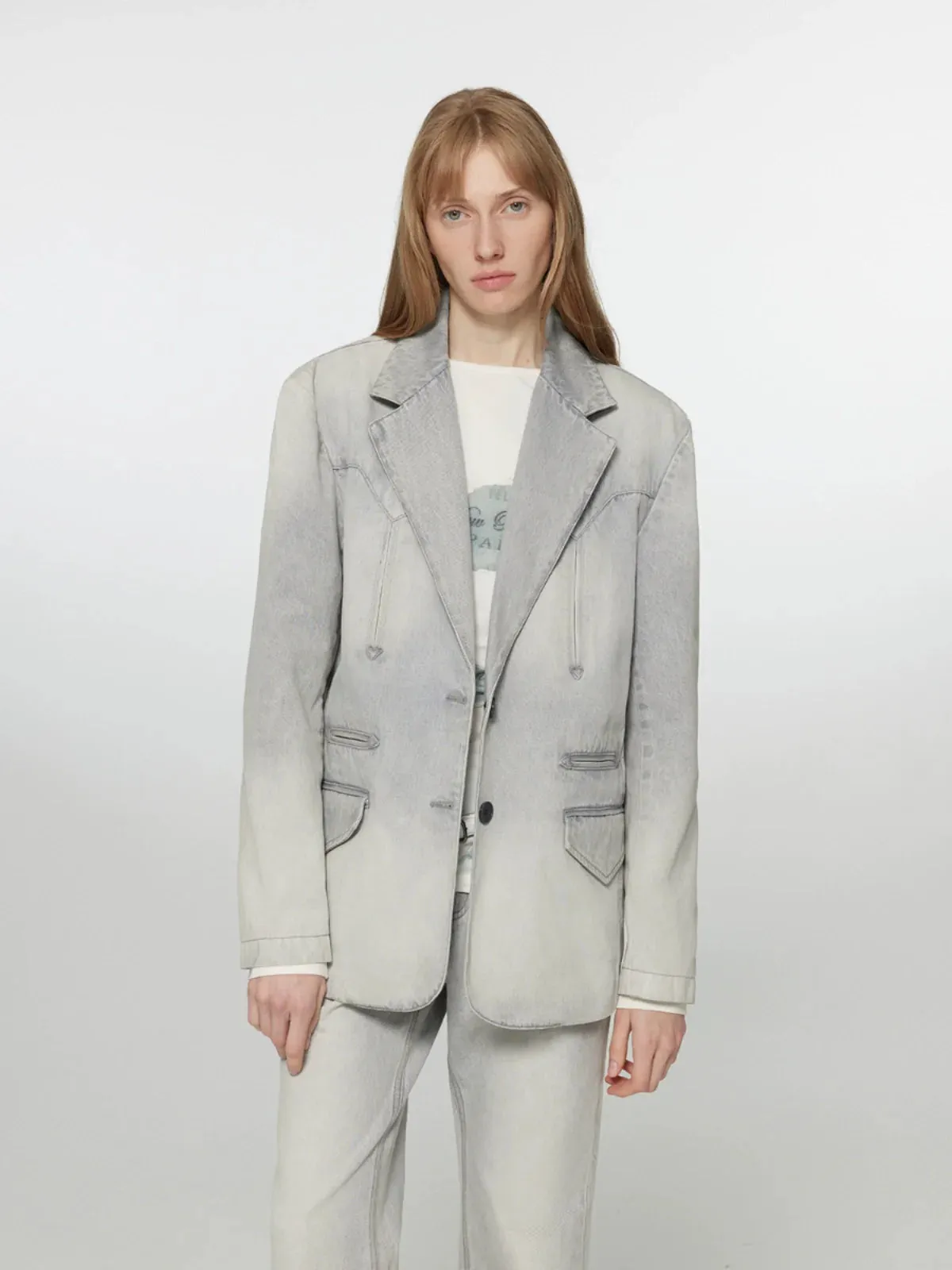 Vintage Wash Denim Suit