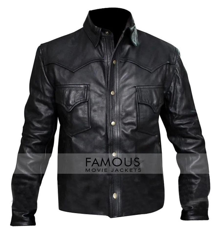 Walking Dead The Governor Black Leather Jacket