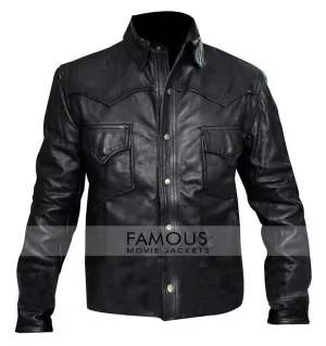 Walking Dead The Governor Black Leather Jacket