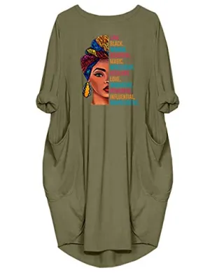 WbJetr Oversize Tunic Dress, Black
