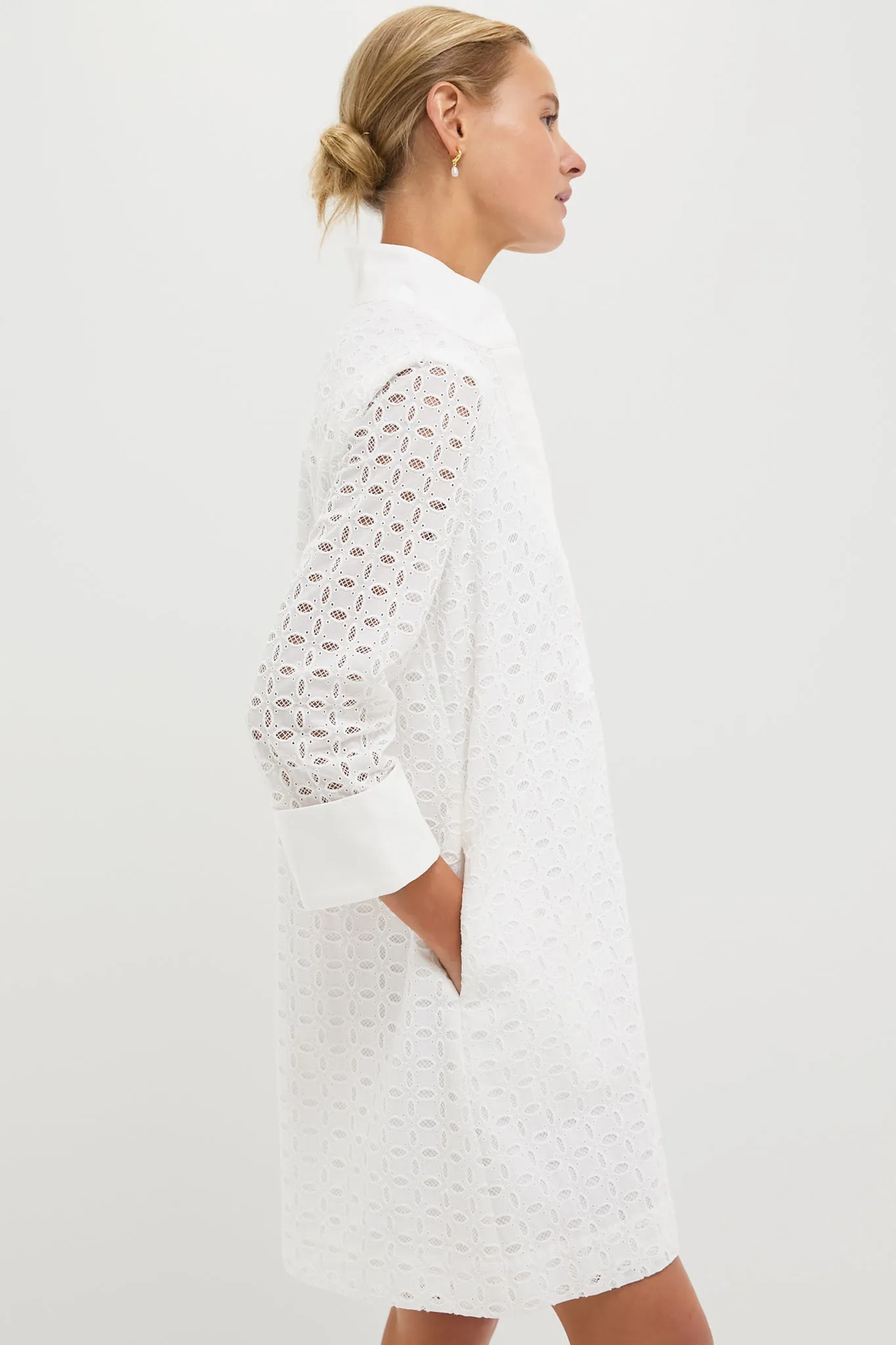 White Eyelet Megan Dress