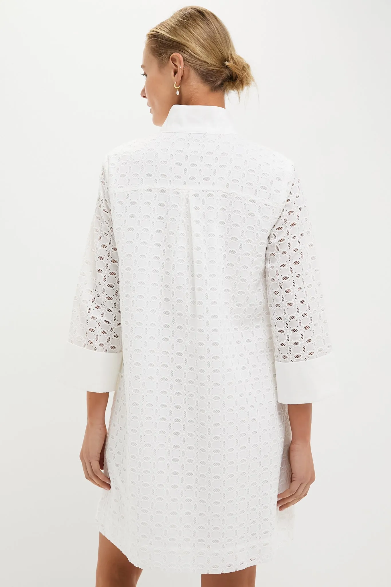 White Eyelet Megan Dress