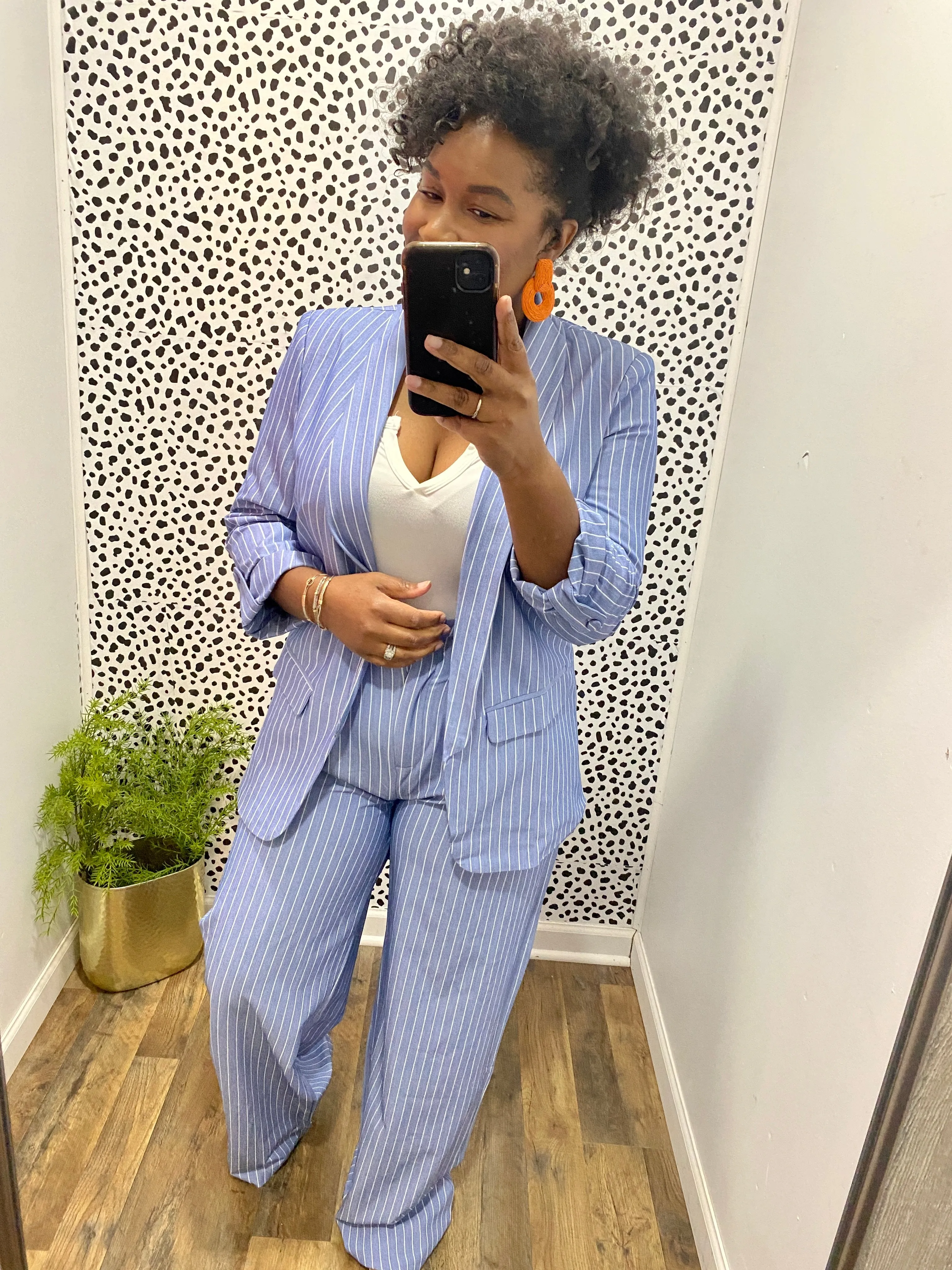 Wide Leg Blazer Set