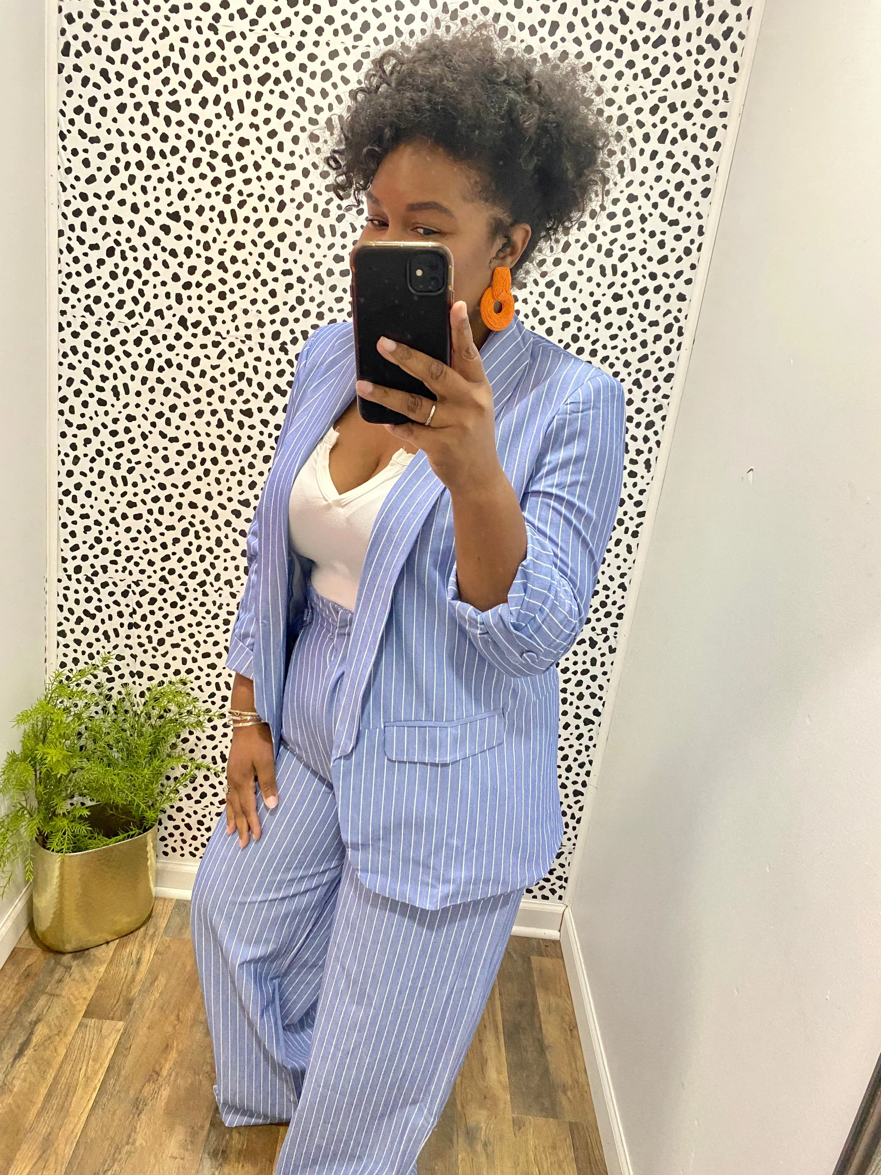 Wide Leg Blazer Set