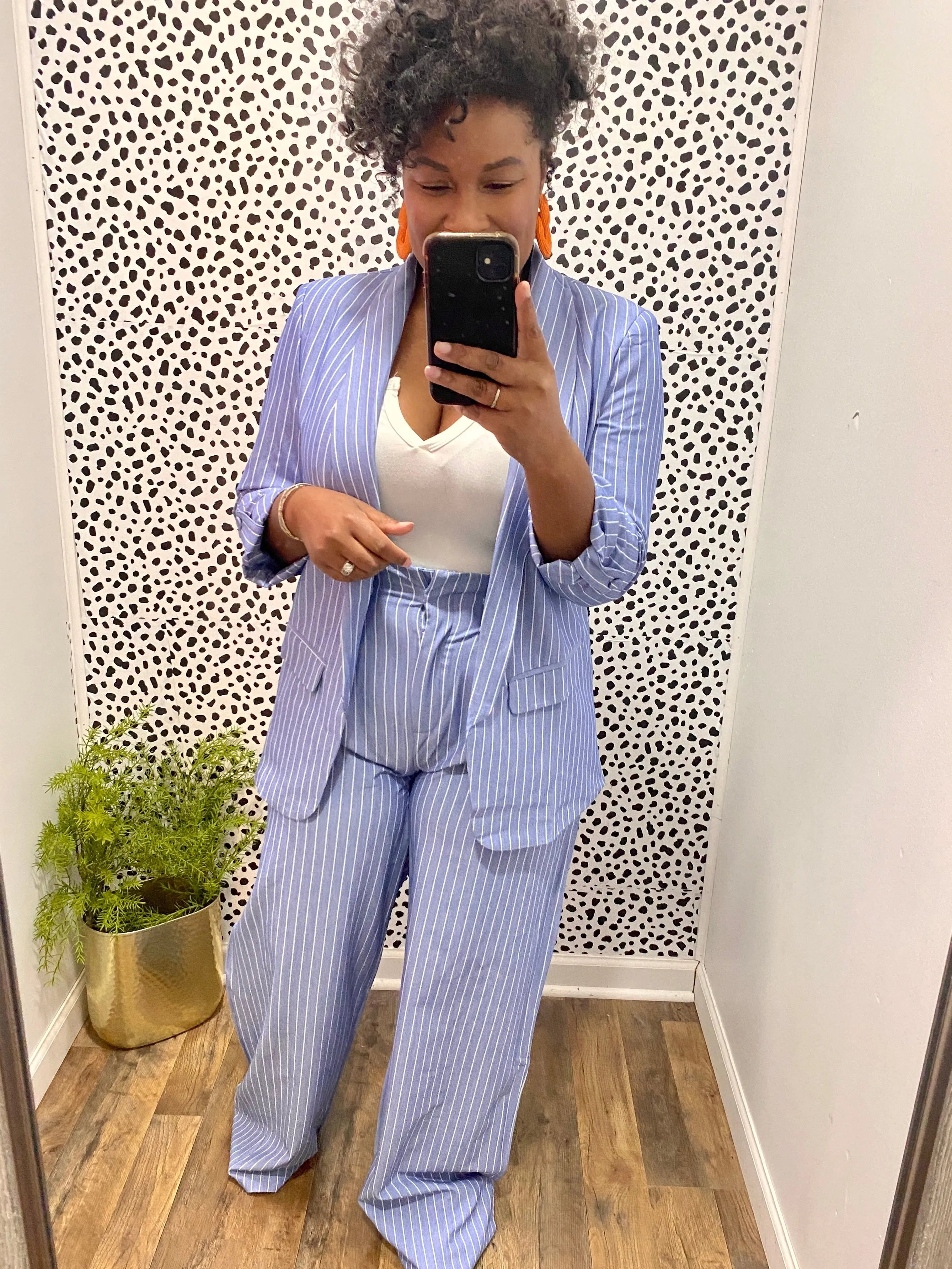 Wide Leg Blazer Set