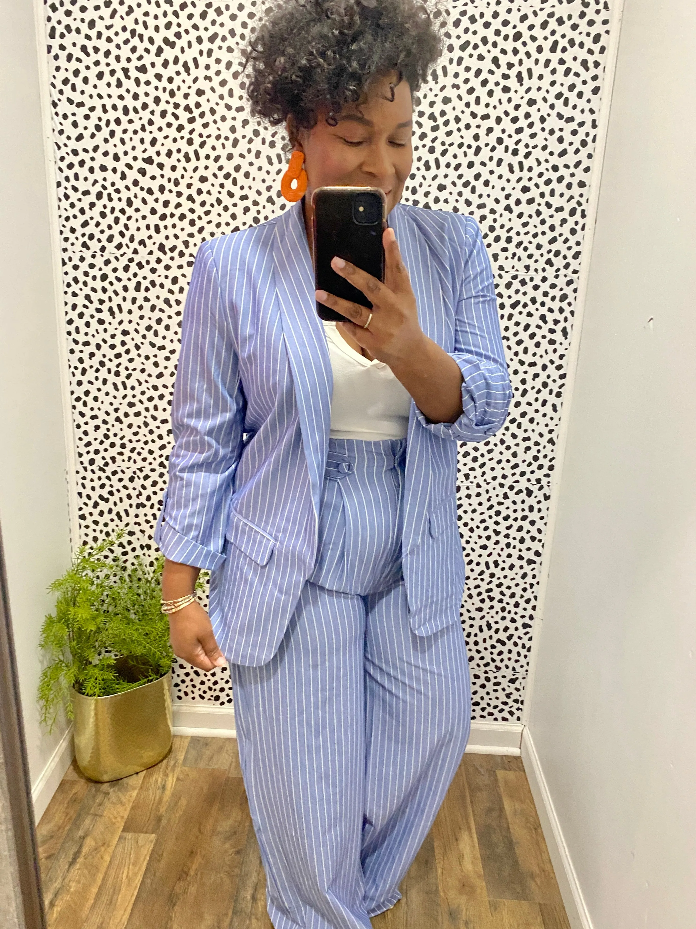 Wide Leg Blazer Set