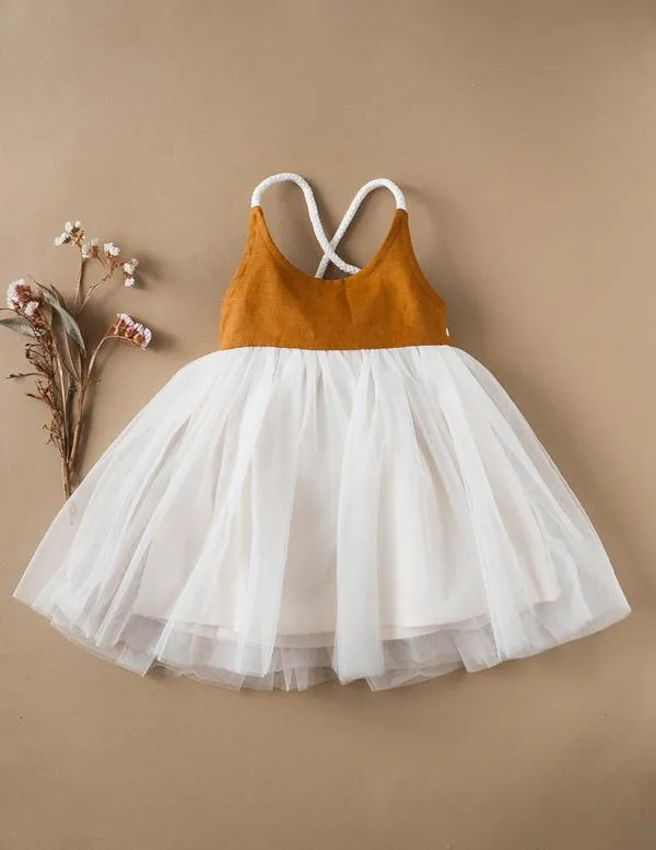 Willa Linen Reversible Tutu Dress - Woodland