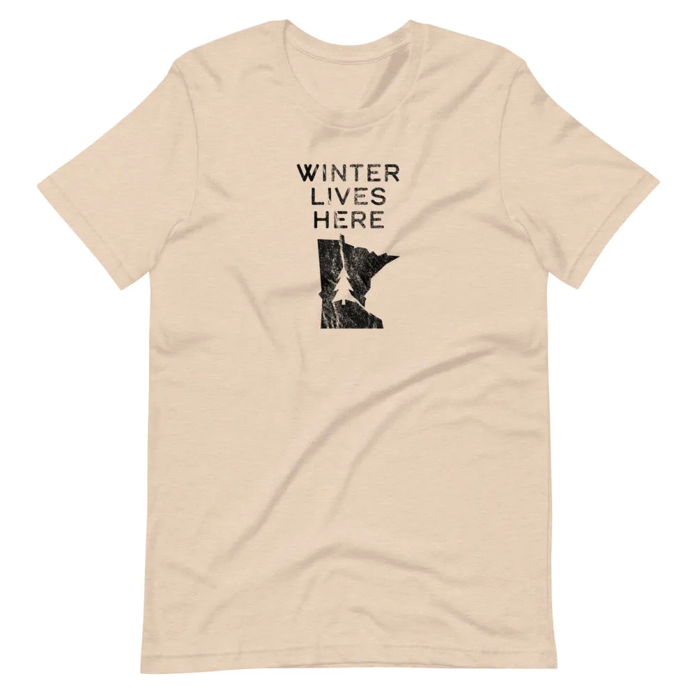 Winter Lives Here MN - Black