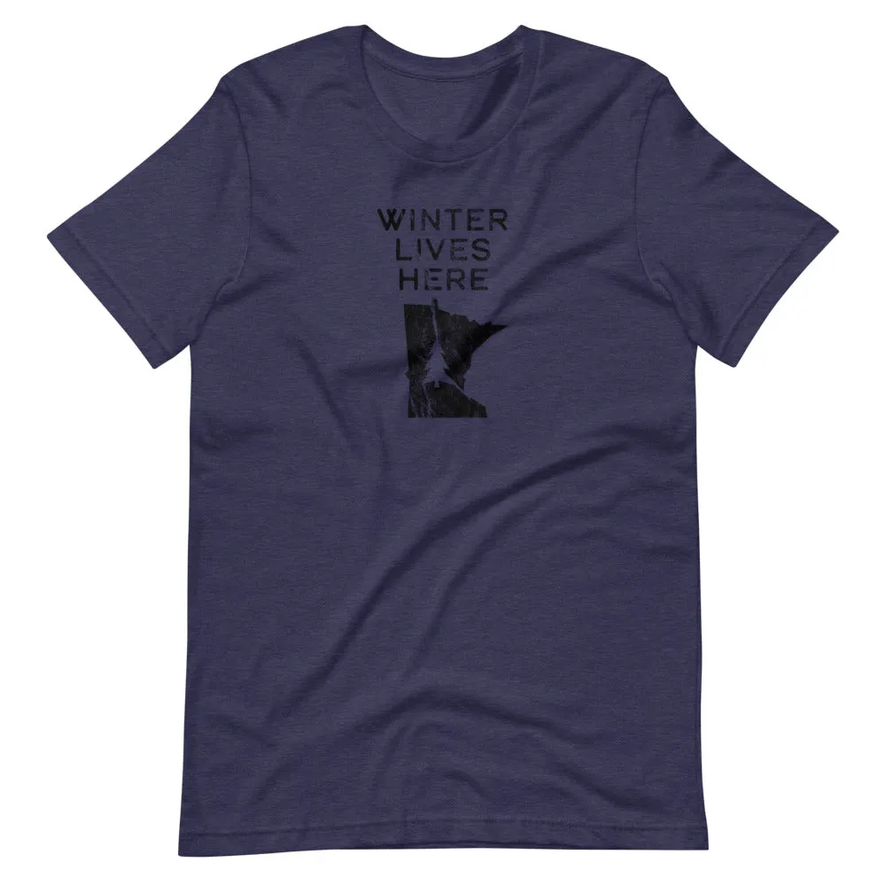 Winter Lives Here MN - Black