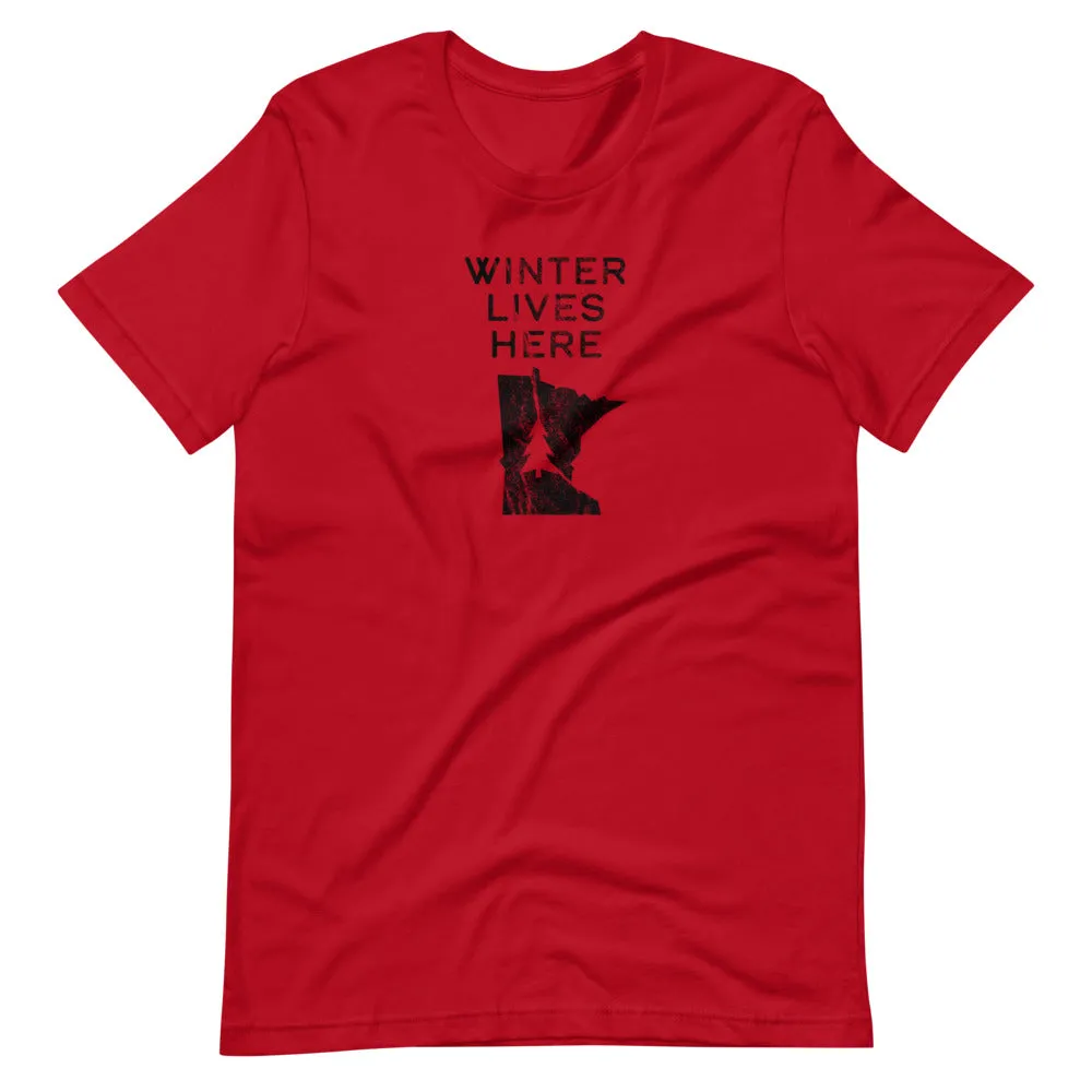 Winter Lives Here MN - Black