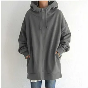 Women's autumn/winter hoodie with zip - Comfortable and versatile