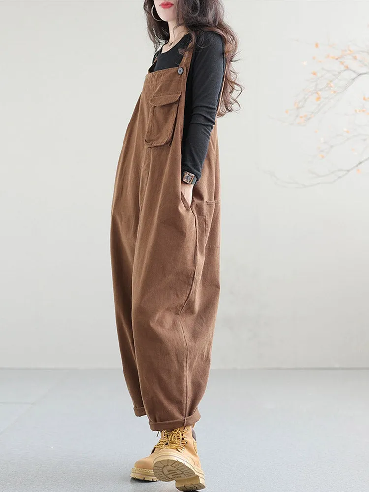 Women's Cotton Dungarees with Relaxed Fit