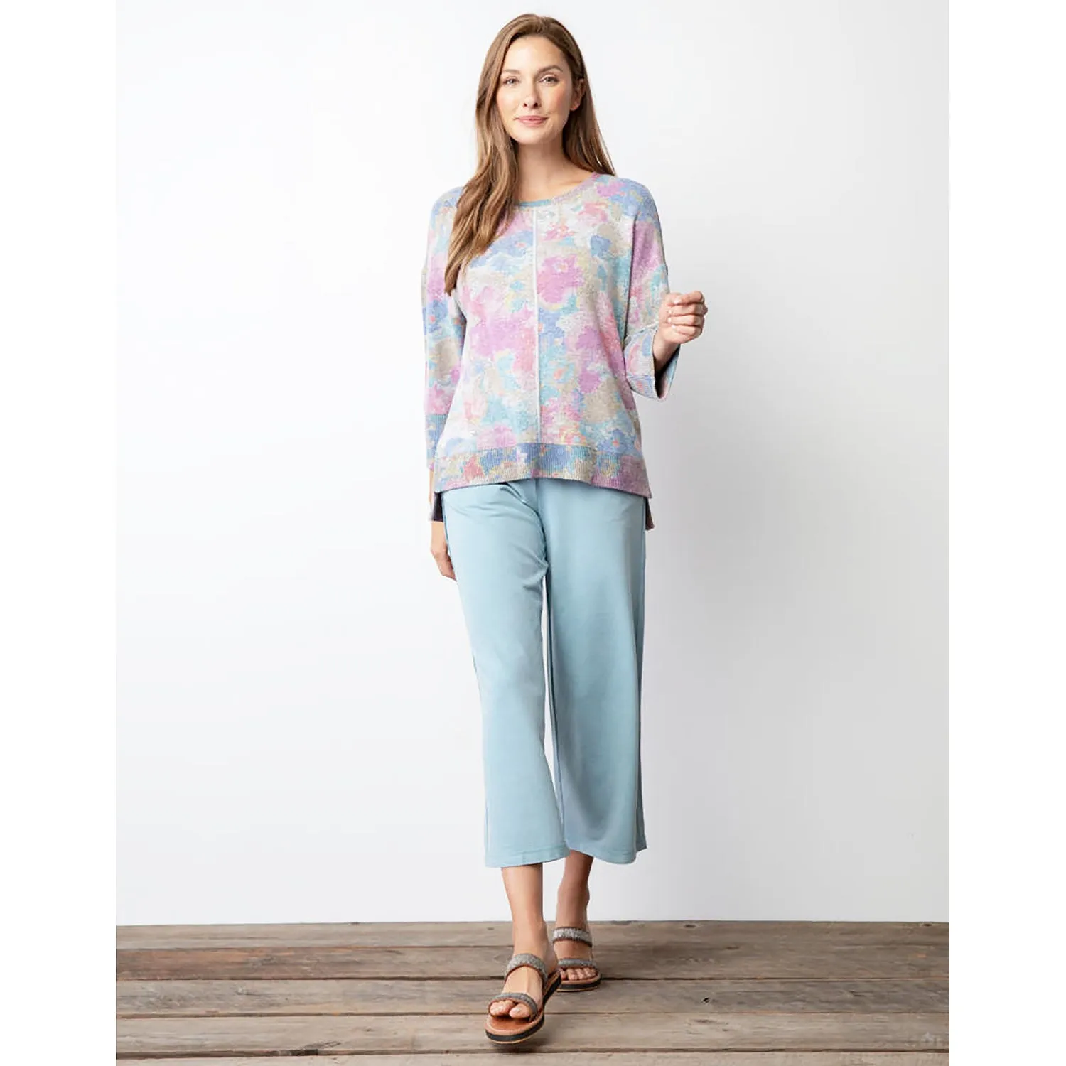 Women's Habitat 3/4 Sleeve Boxy Crew Spring Garden