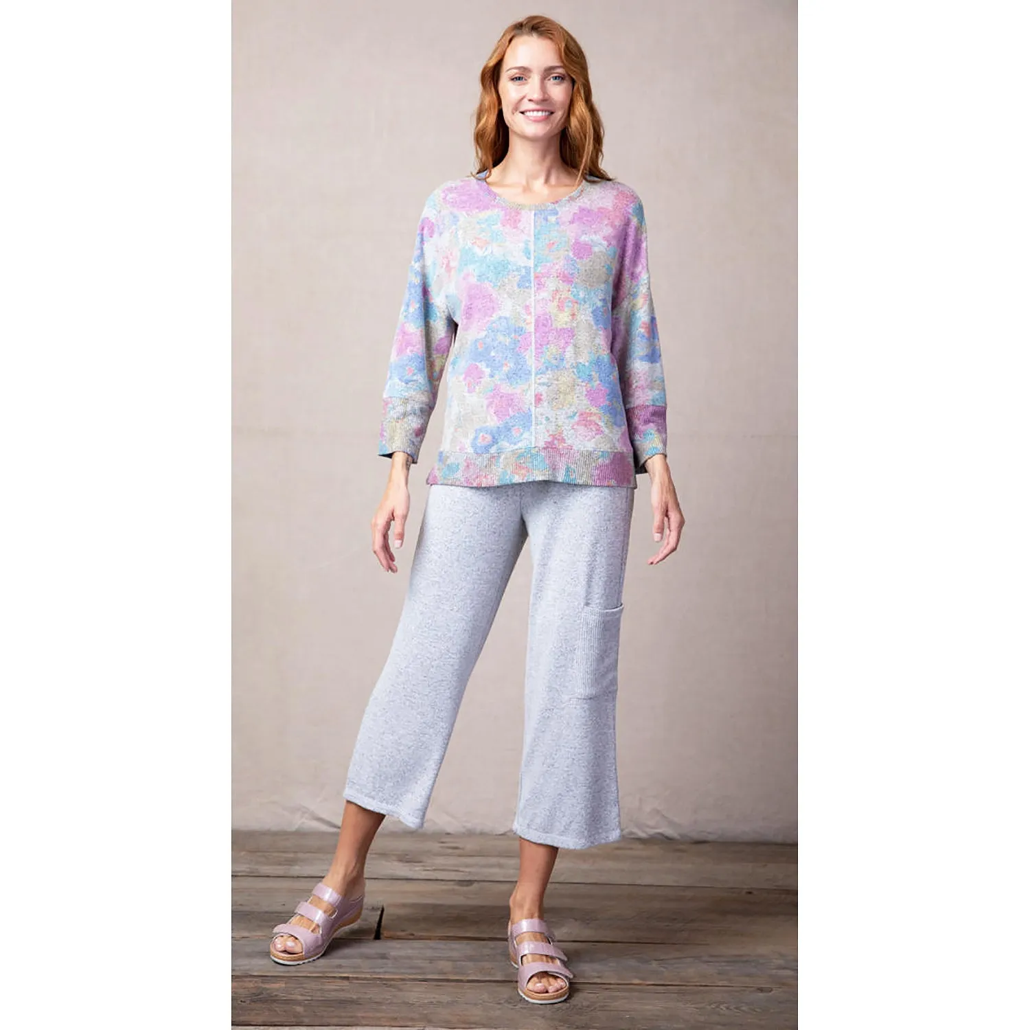 Women's Habitat 3/4 Sleeve Boxy Crew Spring Garden